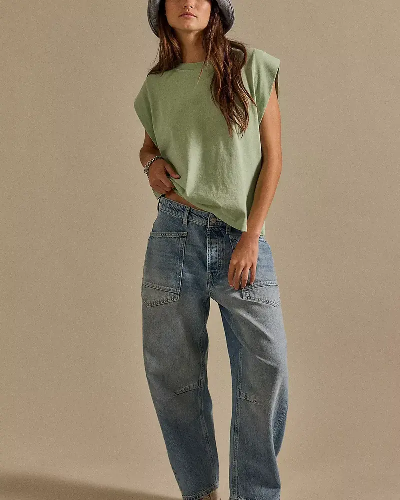 Free People Minimalist Moxie Barrel Jeans | Country Fair