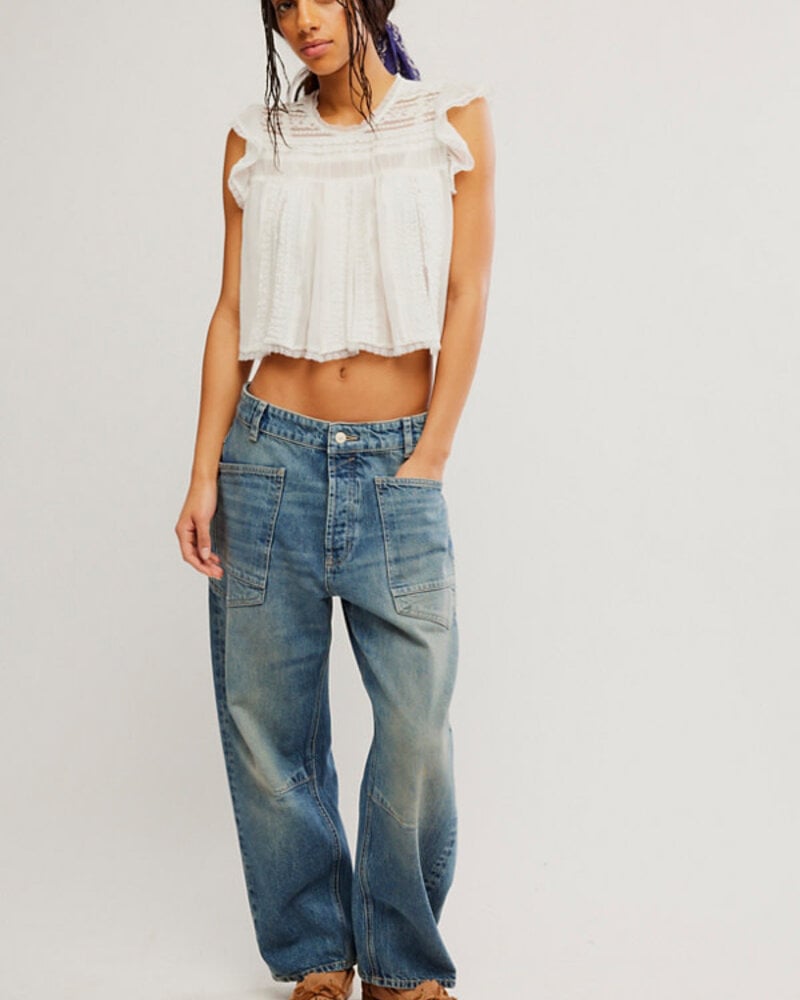 Free People Minimalist Moxie Barrel Jeans | High Hopes