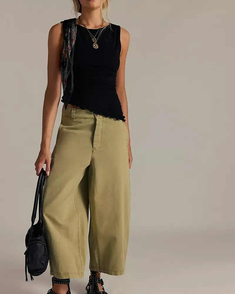 Free People Lay Down Chino Trousers | Aloe