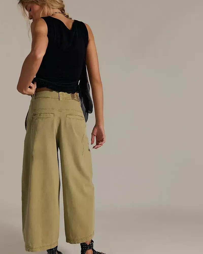 Free People Lay Down Chino Trousers | Aloe