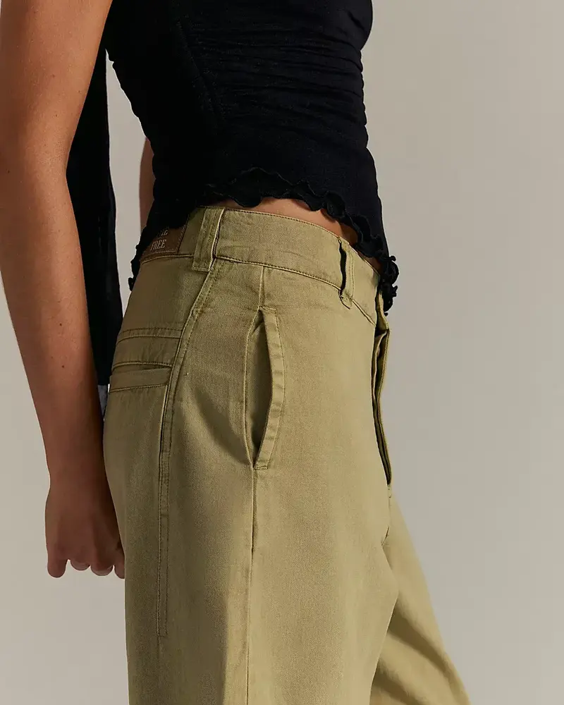 Free People Lay Down Chino Trousers | Aloe