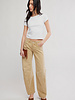Free People Fable Low-Rise Twisted Bowed Jeans | Oat