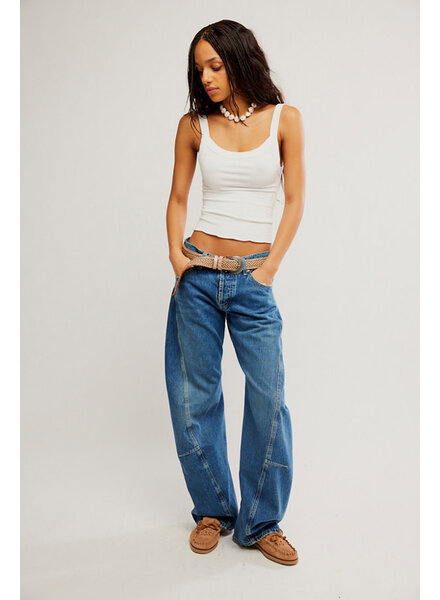 Free People Fable Low-Rise Twisted Bowed Jeans | Heart Song
