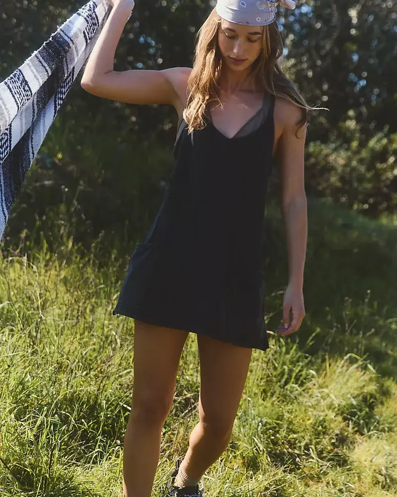 Free People Hot Shot Mini Dress | Black