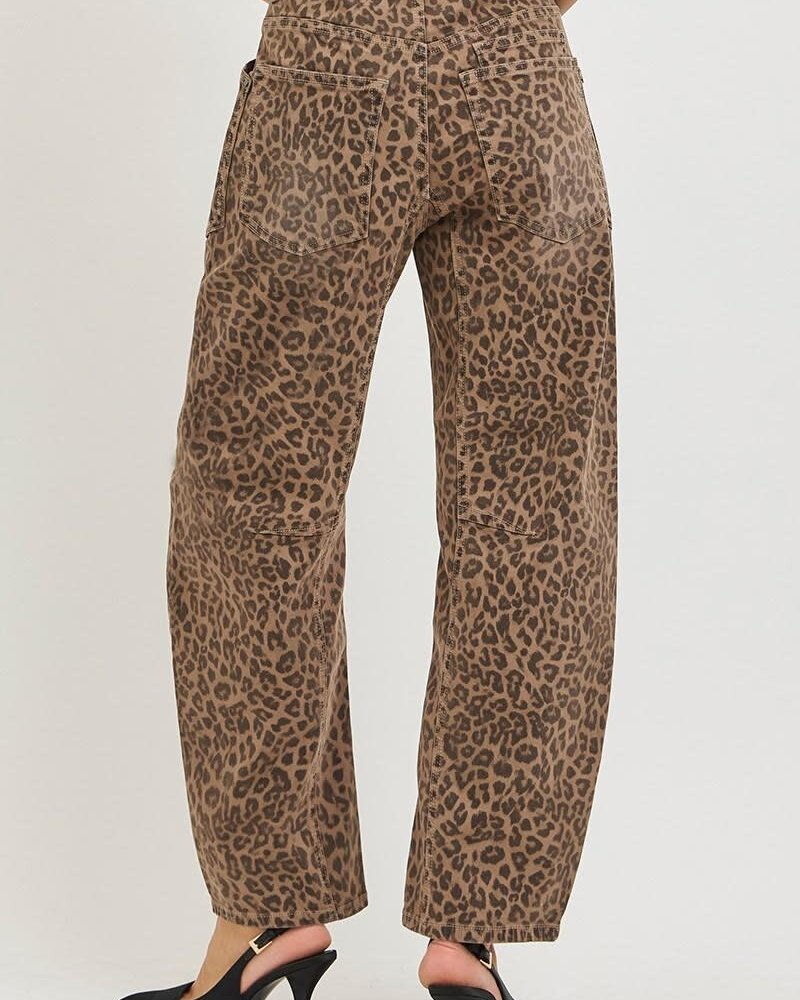 Kaddi Leopard Barrel Jeans