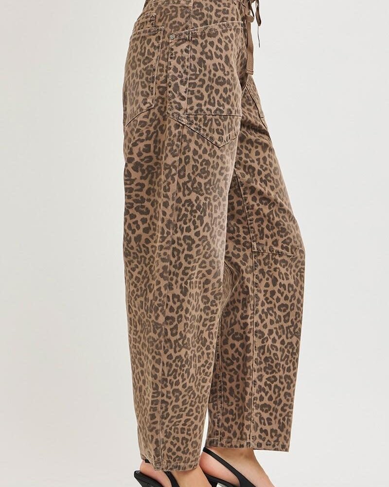 Kaddi Leopard Barrel Jeans