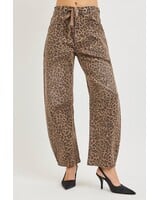 Kaddi Leopard Barrel Jeans