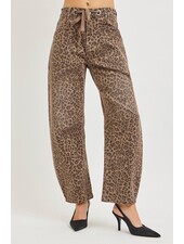 Kaddi Leopard Barrel Jeans