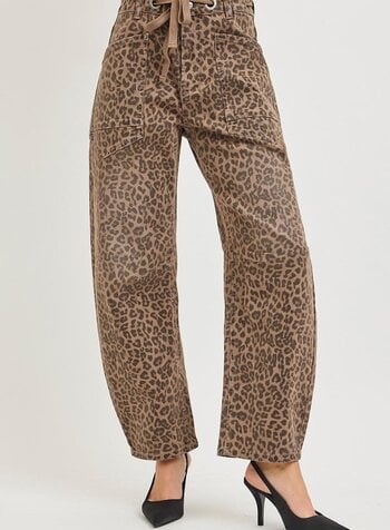 Kaddi Leopard Barrel Jeans