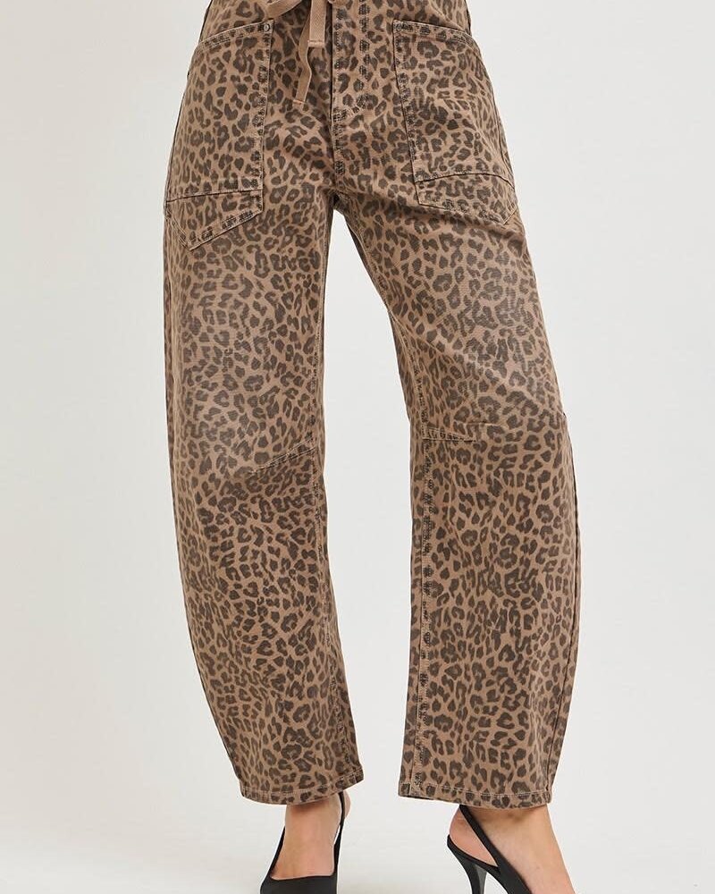 Kaddi Leopard Barrel Jeans