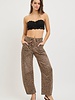 Kaddi Leopard Barrel Jeans