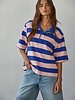 Bold Striped Rugby Tee | Pink
