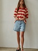 Bold Striped Rugby Tee | Red