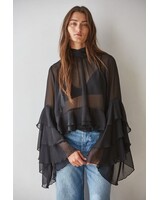 Baroque Flared Cuff Crop Top