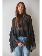 Baroque Flared Cuff Crop Top