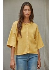 Tobi Knit Cardigan Top | Yellow