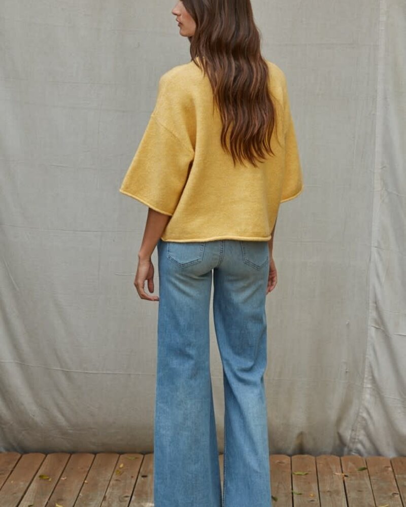 Tobi Knit Cardigan Top | Yellow