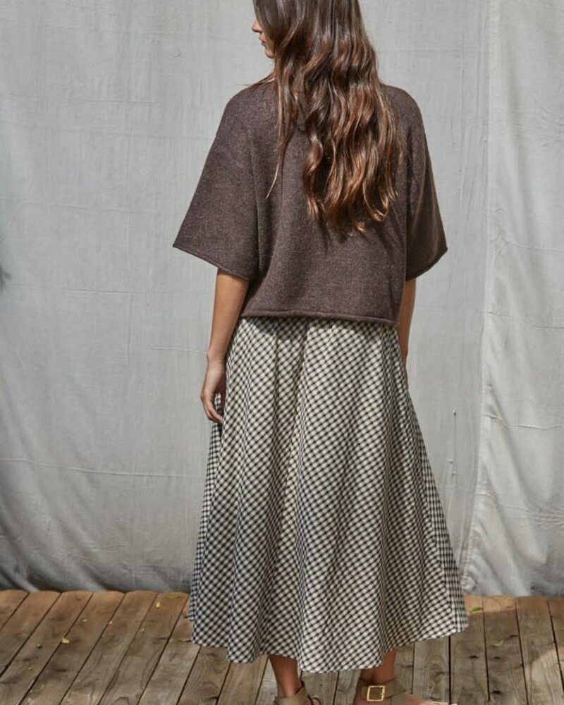 Tobi Knit Cardigan Top | Brown