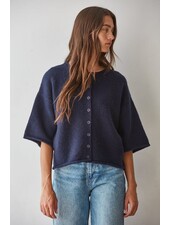 Tobi Knit Cardigan Top | Navy