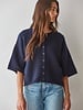 Tobi Knit Cardigan Top | Navy
