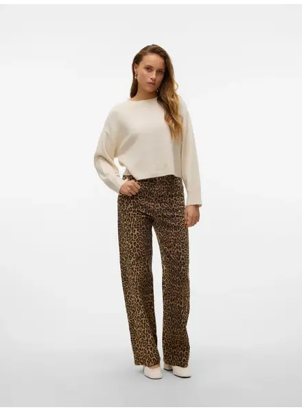 Vero Moda Tessa Wide Leg Jean | Leopard 32" Inseam