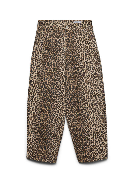 Vero Moda Billie High Rise Barrel Jean | Leopard 32" Inseam