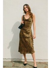 Golden Cowl Maxi Dress