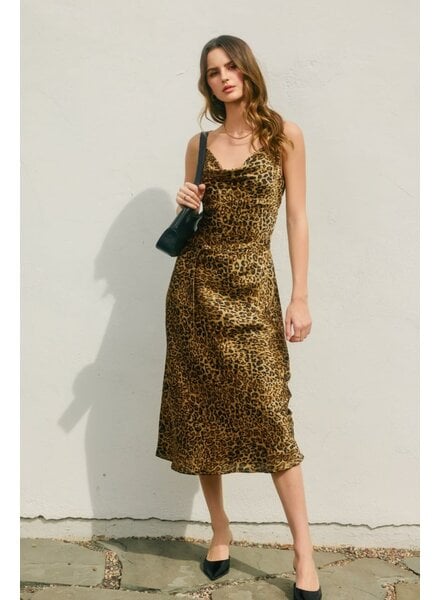 Golden Cowl Maxi Dress