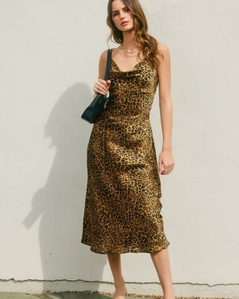 Golden Cowl Maxi Dress