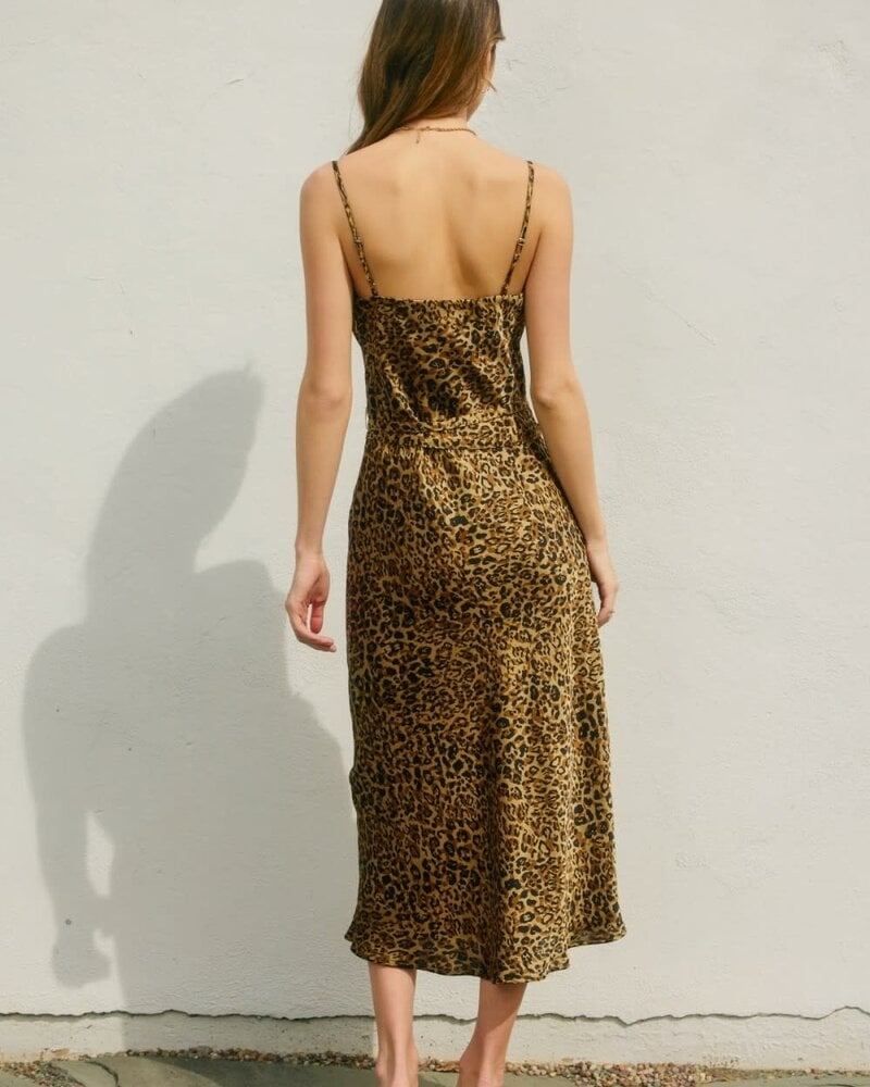 Golden Cowl Maxi Dress