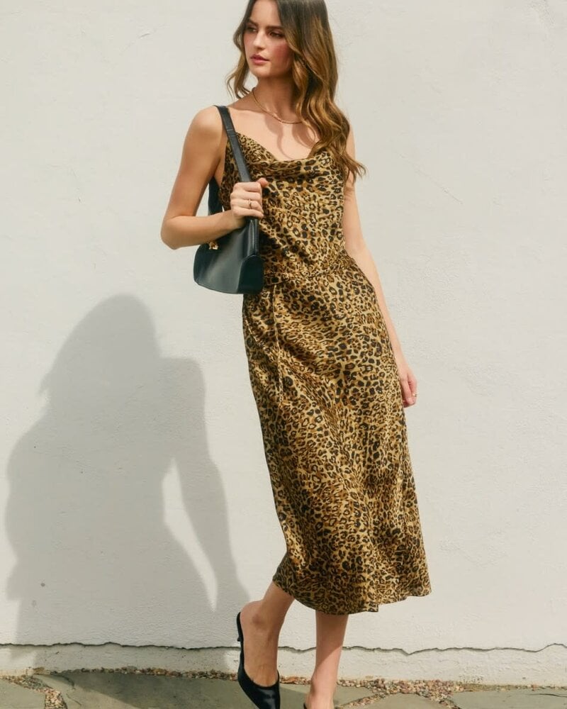 Golden Cowl Maxi Dress