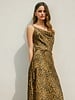 Golden Cowl Maxi Dress