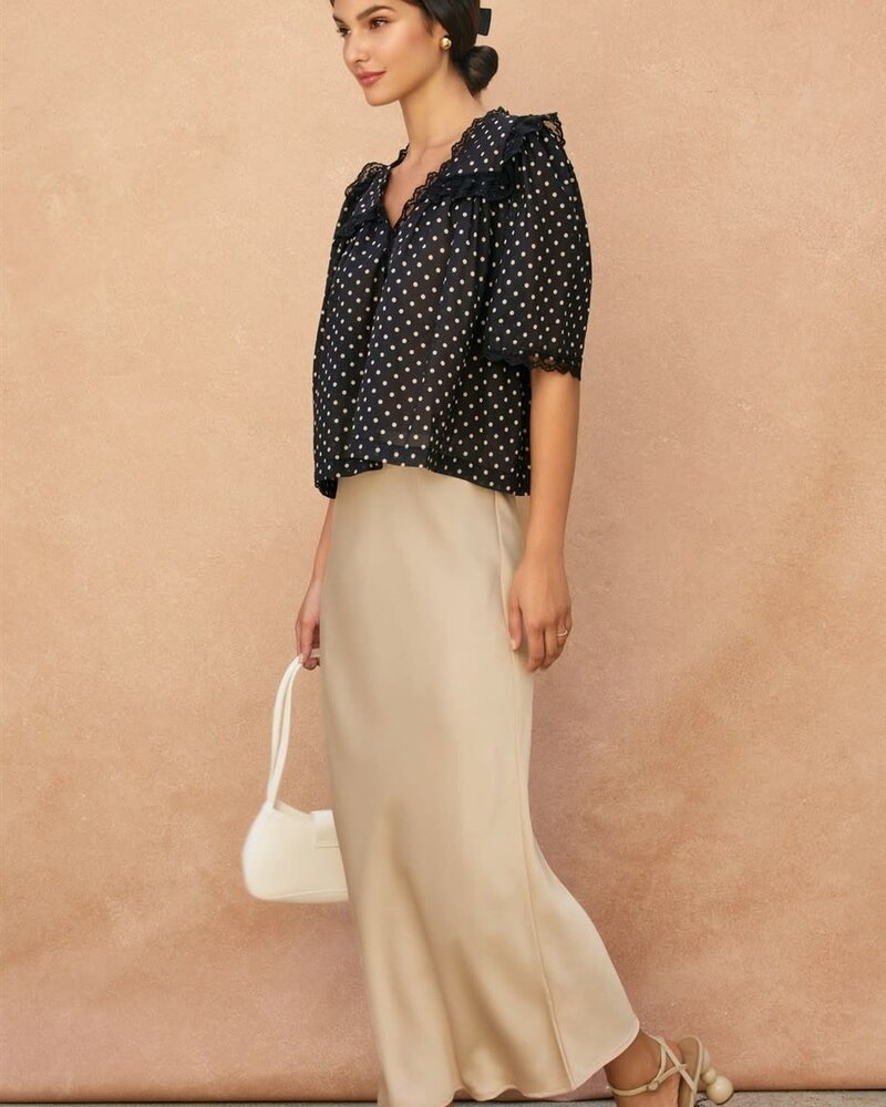 Lola Polka Dot Lace Blouse