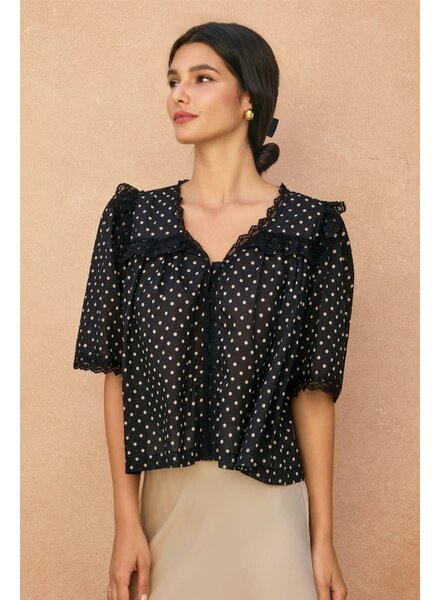 Lola Polka Dot Lace Blouse