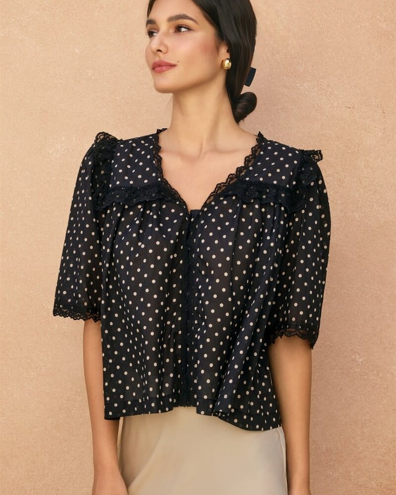 Lola Polka Dot Lace Blouse
