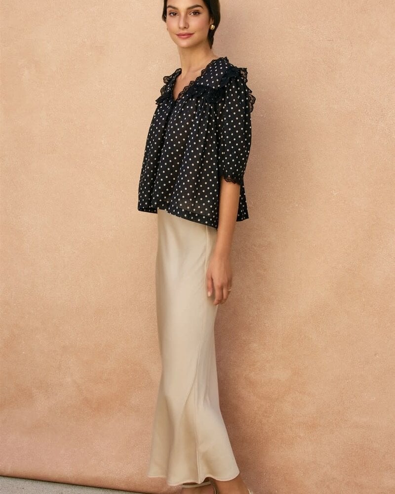 Lola Polka Dot Lace Blouse