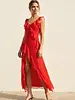 Connie Asymmetrical Ruffled Open Back Dress