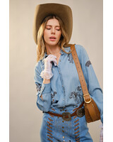 Western Embroidered Snap Button Shirt