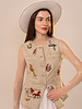 Western Motif Embroidery Denim Vest
