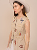 Western Motif Embroidery Denim Vest