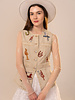 Western Motif Embroidery Denim Vest