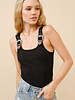 Ribbed Western Buckle Bodysuit | Black
