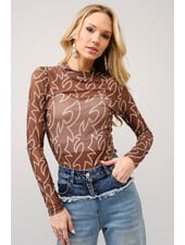 Boots Stitch Mesh Top | Brown