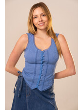 Camilia Corset Top | Blue
