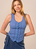 Camilia Corset Top | Blue