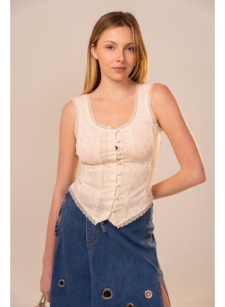 Camilia Corset Top | Ivory
