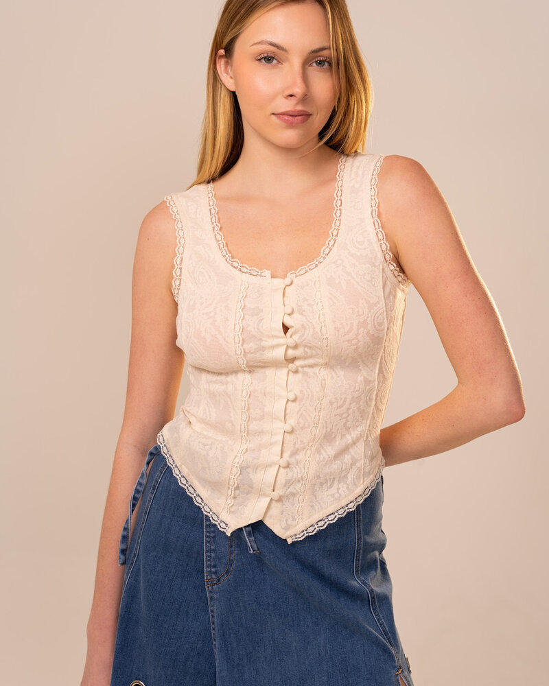 Camilia Corset Top | Ivory