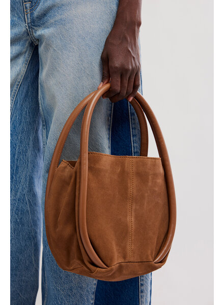 Free People Barlow Suede Bucket Bag | Cognac