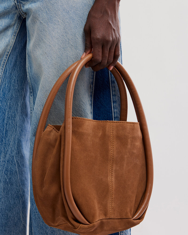 Free People Barlow Suede Bucket Bag | Cognac