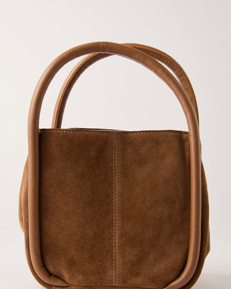 Free People Barlow Suede Bucket Bag | Cognac